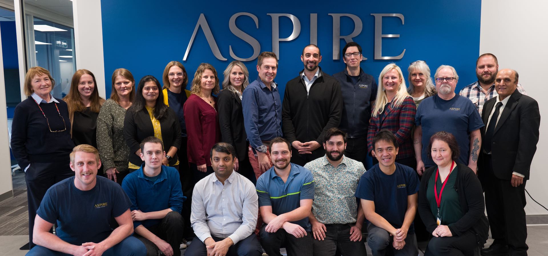 Aspire Food Group employees are pictured together at Aspire office.